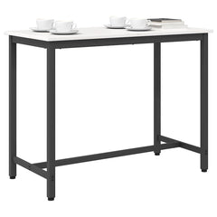 vidaXL Table White 100 x 50 x 77 cm Engineered Wood and Steel 3