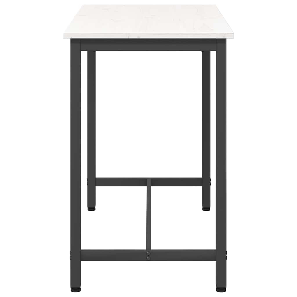 Table 100 x 50 x 77 cm Engineered Wood and Steel White