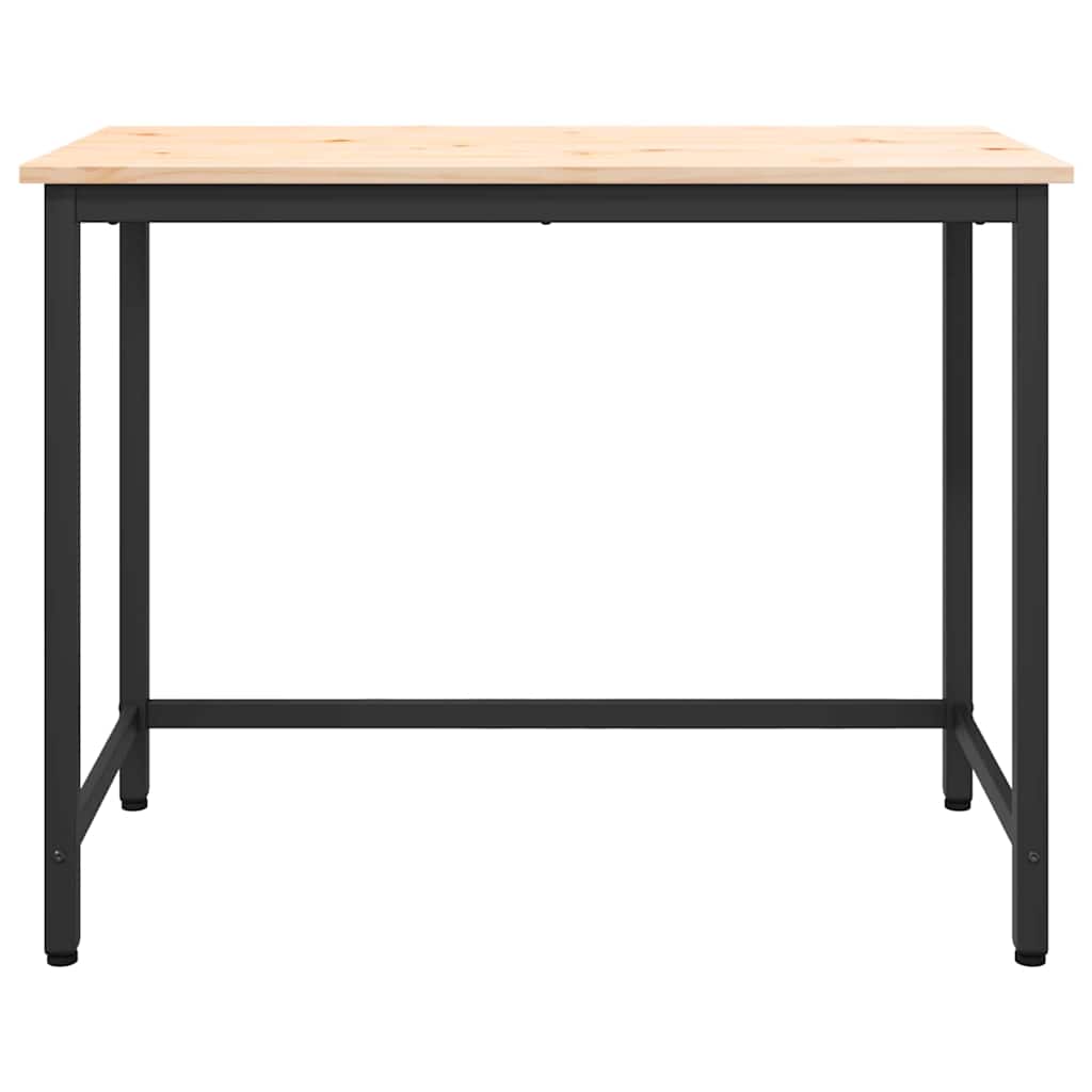 vidaXL Table Natural 100 x 50 x 77 cm Engineered Wood and Steel 5