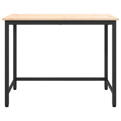 vidaXL Table Natural 100 x 50 x 77 cm Engineered Wood and Steel 5