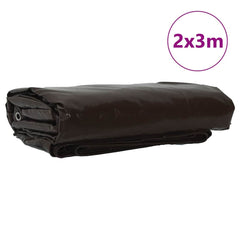 vidaXL Tarpaulin 650g / m² Brown 2 x 3 m Canvas with PVC Coating 2