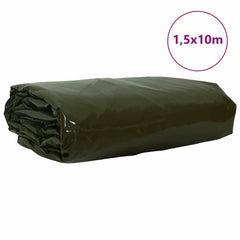 vidaXL Tarpaulin 650g / m² Olive Green 1.5 x 10 m 2