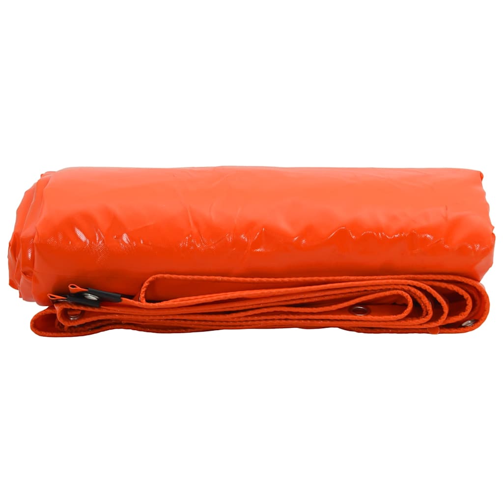 vidaXL Tarpaulin 650g / m² Orange 3 x 3 m Canvas with PVC Coating 3