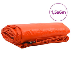 vidaXL Tarpaulin 650g / m² Orange 1.5 x 6 m Canvas with PVC Coating 2