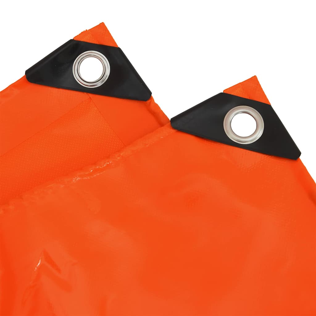 vidaXL Tarpaulin 650g / m² Orange 2.5 x 4.5 m Canvas with PVC Coating 5