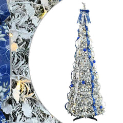 vidaXL Artificial Christmas Tree White 210 cm PVC 2