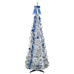 vidaXL Artificial Christmas Tree White 210 cm PVC 4