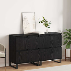 Sideboards Engineered Wood 2 pcs Black oak