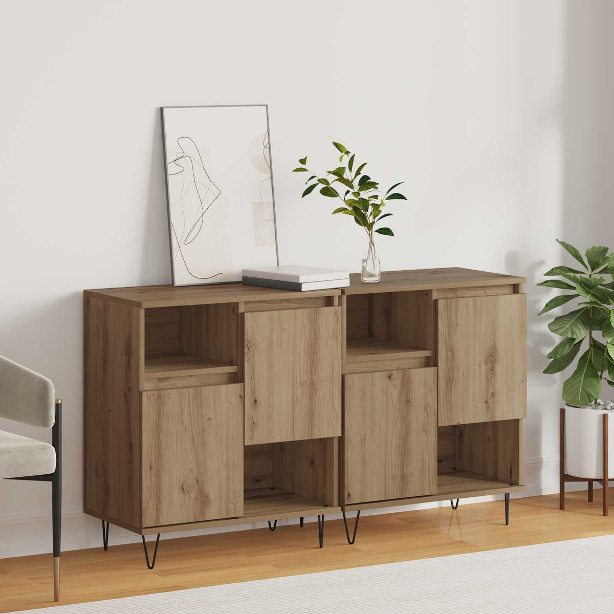 Sideboards Engineered Wood 2 pcs Artisan oak