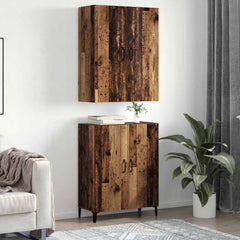 Highboard 2 pcs 69.5 x 34 x 180 cm Engineered Wood Old wood