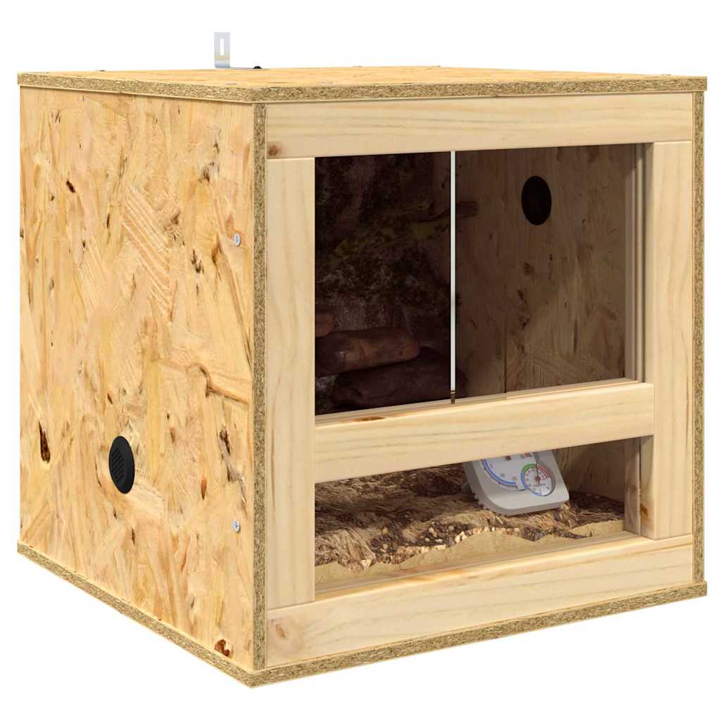 vidaXL Terrarium Brown 40 x 40 x 40 cm OSB 3