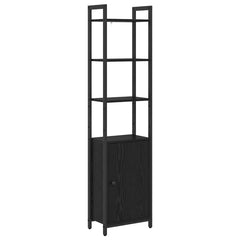 vidaXL Book Cabinet 6-Tier 40 x 24 x 161 cm Engineered Wood Black Oak 2