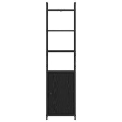 vidaXL Book Cabinet 6-Tier 40 x 24 x 161 cm Engineered Wood Black Oak 6