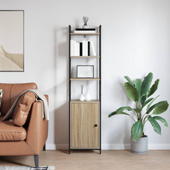 vidaXL Book Cabinet 6-Tier 40 x 24 x 161 cm Engineered Wood Sonoma Oak 4