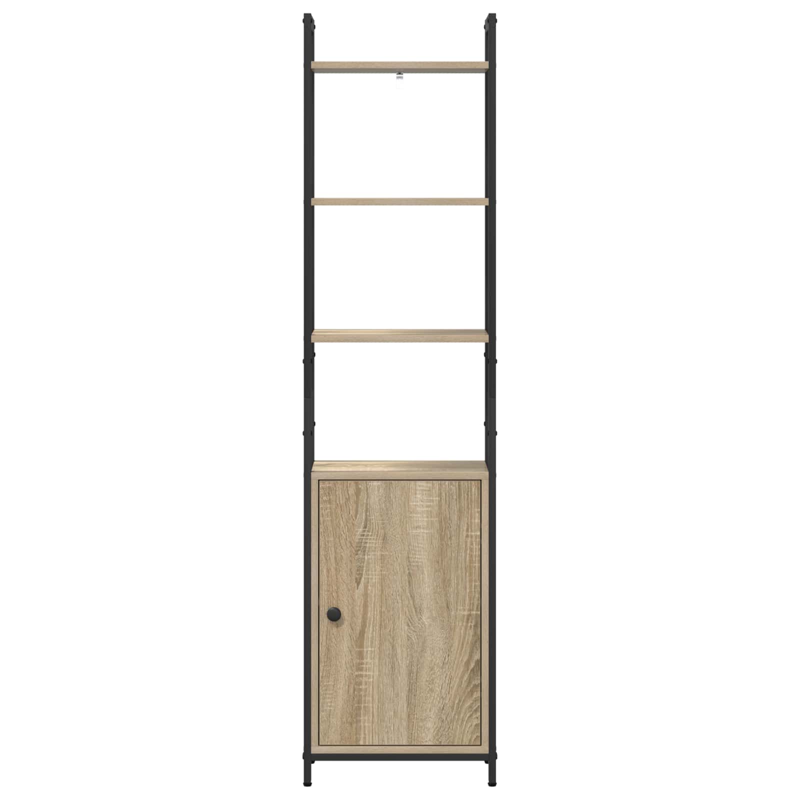 vidaXL Book Cabinet 6-Tier 40 x 24 x 161 cm Engineered Wood Sonoma Oak 6