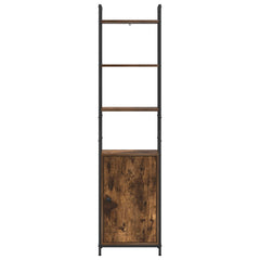 vidaXL Book Cabinet 6-Tier 40 x 24 x 161 cm Engineered Wood Smoked Oak 6