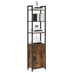 vidaXL Book Cabinet 6-Tier 40 x 24 x 161 cm Engineered Wood Smoked Oak 3