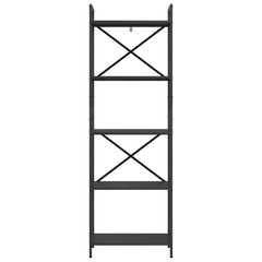 vidaXL Bookshelf 5-Tier 56 x 34 x 171 cm Engineered Wood Black Oak 5