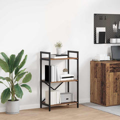 vidaXL Bookshelf 3-Tier 56 x 34 x 96 cm Engineered Wood Old Wood 1