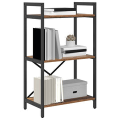 vidaXL Bookshelf 3-Tier 56 x 34 x 96 cm Engineered Wood Old Wood 3
