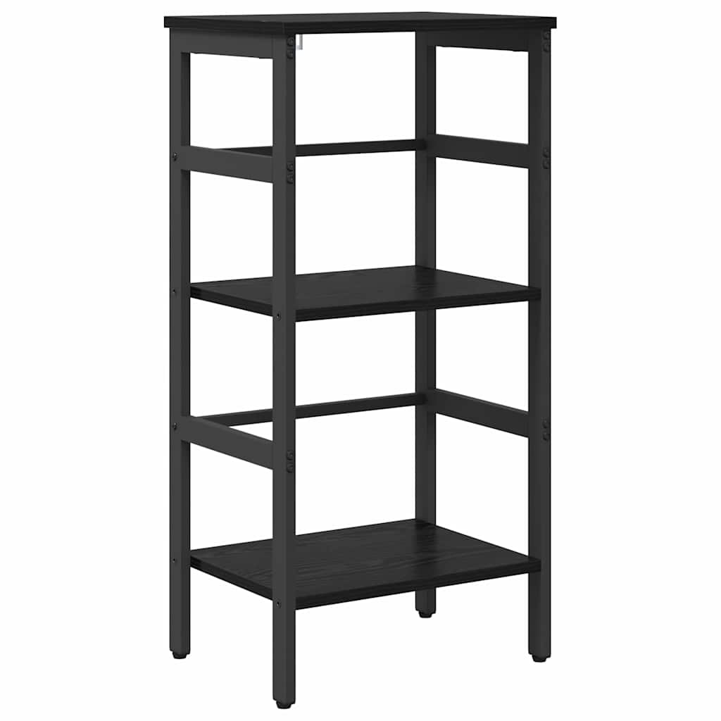 vidaXL Bookshelf 2-Tier 40 x 29.5 x 81 cm Engineered Wood Black Oak 2
