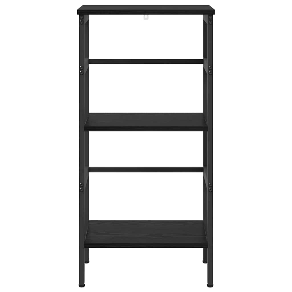 vidaXL Bookshelf 2-Tier 40 x 29.5 x 81 cm Engineered Wood Black Oak 5