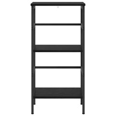 vidaXL Bookshelf 2-Tier 40 x 29.5 x 81 cm Engineered Wood Black Oak 5