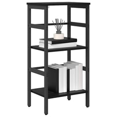 vidaXL Bookshelf 2-Tier 40 x 29.5 x 81 cm Engineered Wood Black Oak 3
