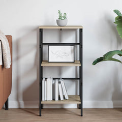 vidaXL Bookshelf 2-Tier 40 x 29.5 x 81 cm Engineered Wood Sonoma Oak 4