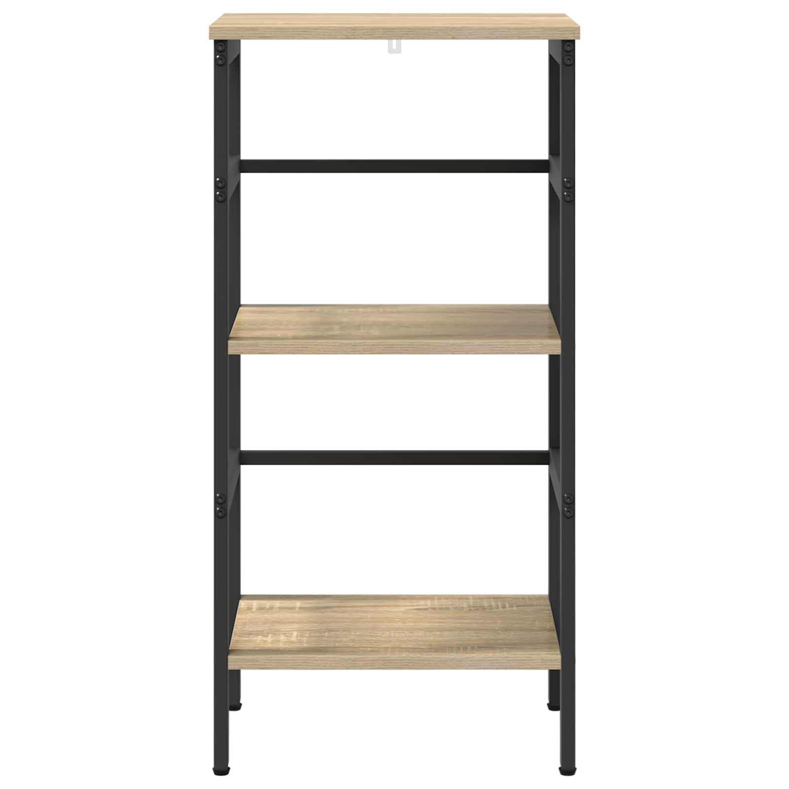 vidaXL Bookshelf 2-Tier 40 x 29.5 x 81 cm Engineered Wood Sonoma Oak 5
