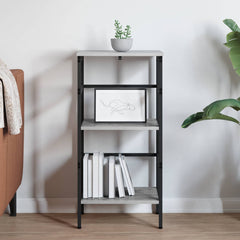 vidaXL Bookshelf 2-Tier 40 x 29.5 x 81 cm Engineered Wood Grey Sonoma 4