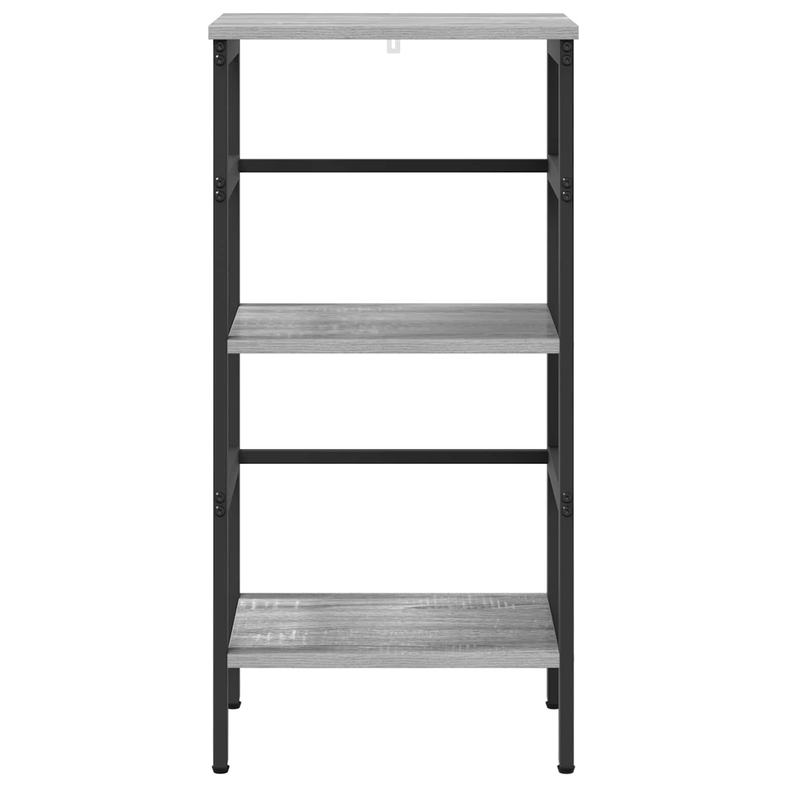vidaXL Bookshelf 2-Tier 40 x 29.5 x 81 cm Engineered Wood Grey Sonoma 5