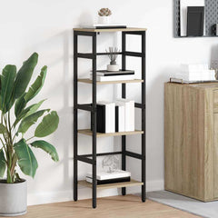 vidaXL Bookshelf 3-Tier 40 x 29.5 x 115 cm Engineered Wood Sonoma Oak 1