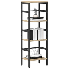vidaXL Bookshelf 3-Tier 40 x 29.5 x 115 cm Engineered Wood Sonoma Oak 3