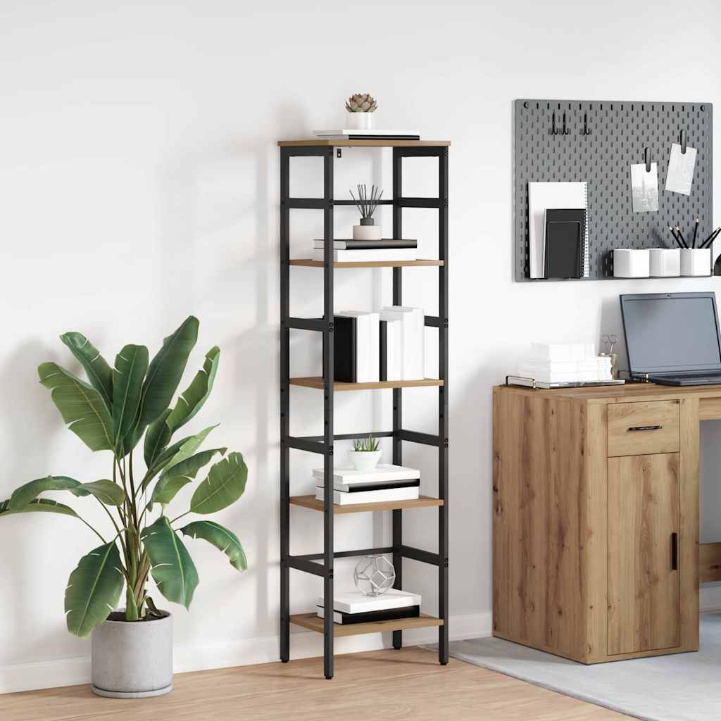 vidaXL Bookshelf 2-Tier Engineered Wood Width 40 cm