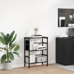 vidaXL Bookshelf 2-Tier 60 x 29.5 x 81 cm Engineered Wood Black Oak 1