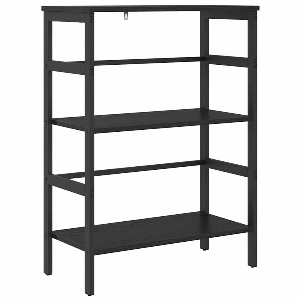 vidaXL Bookshelf 2-Tier 60 x 29.5 x 81 cm Engineered Wood Black Oak 2