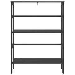 vidaXL Bookshelf 2-Tier 60 x 29.5 x 81 cm Engineered Wood Black Oak 5