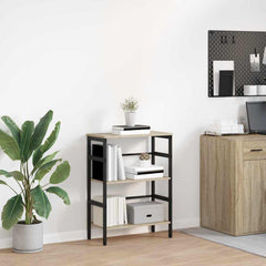 vidaXL Bookshelf 2-Tier 60 x 29.5 x 81 cm Engineered Wood Sonoma Oak 1