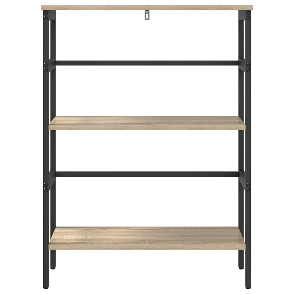 vidaXL Bookshelf 2-Tier 60 x 29.5 x 81 cm Engineered Wood Sonoma Oak 5