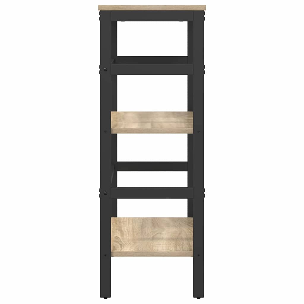 vidaXL Bookshelf 2-Tier 60 x 29.5 x 81 cm Engineered Wood Sonoma Oak 6