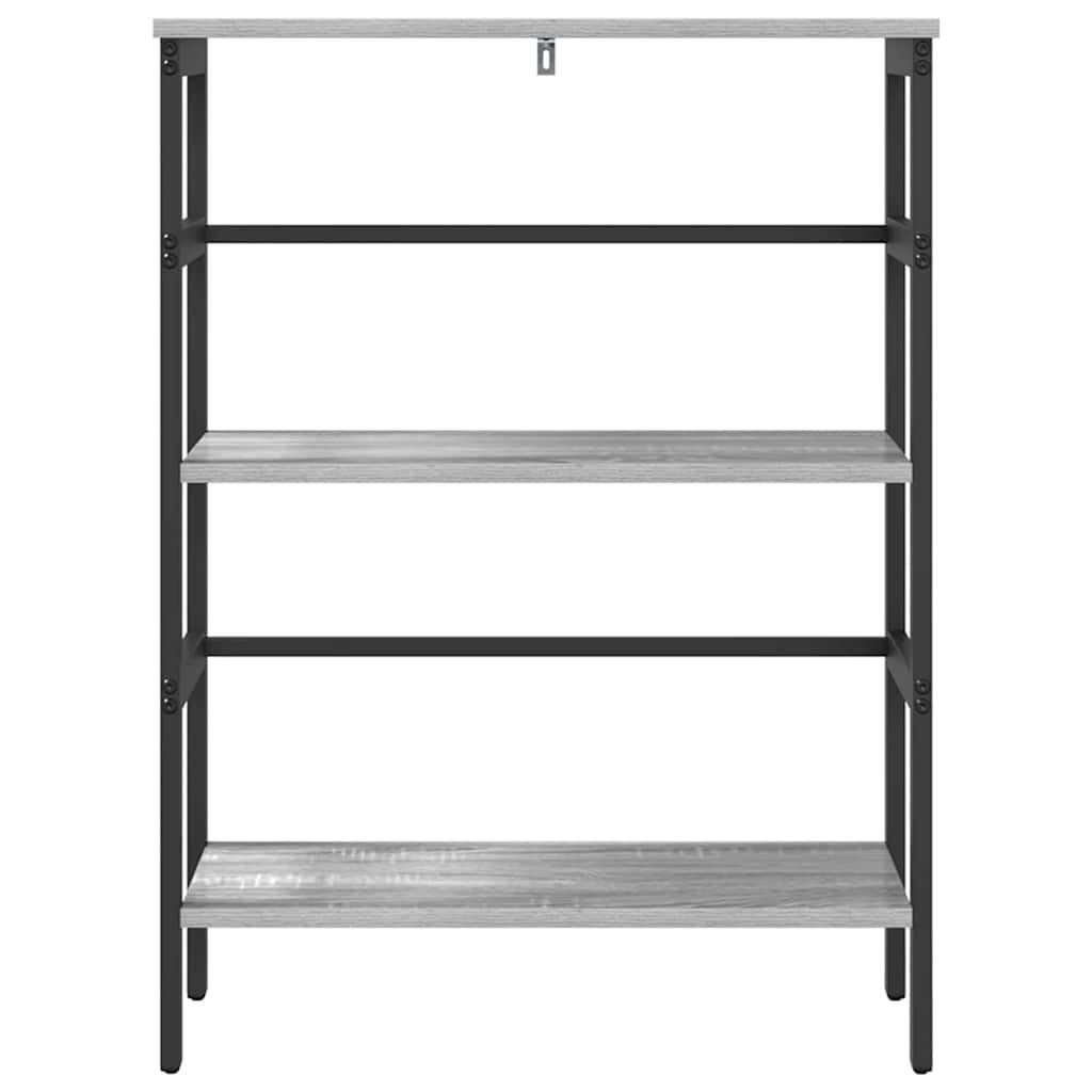 vidaXL Bookshelf 2-Tier 60 x 29.5 x 81 cm Engineered Wood Grey Sonoma 5