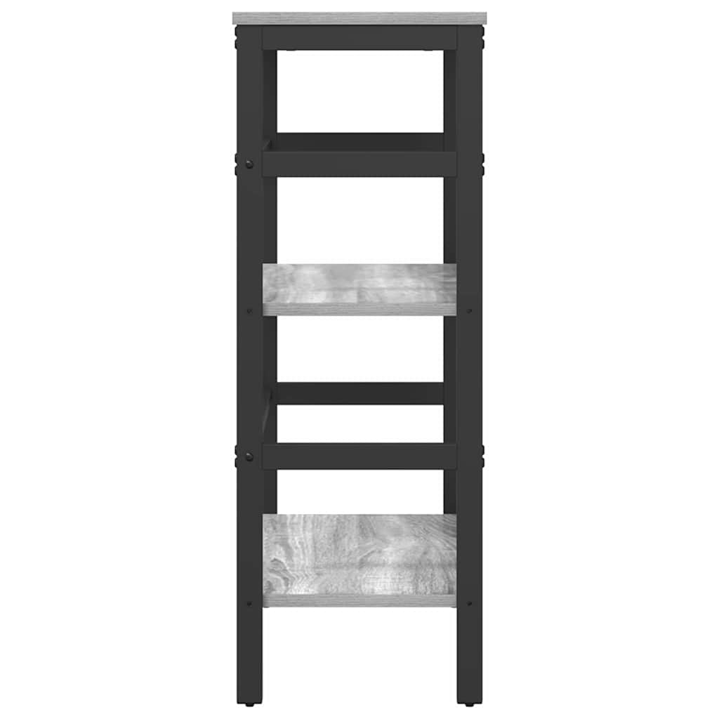 vidaXL Bookshelf 2-Tier 60 x 29.5 x 81 cm Engineered Wood Grey Sonoma 6