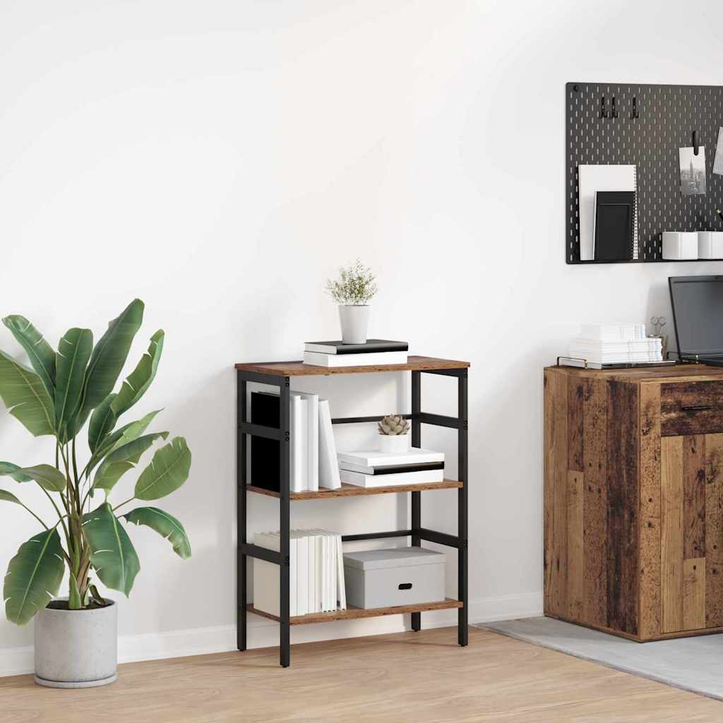 vidaXL Bookshelf 2-Tier 60 x 29.5 x 81 cm Engineered Wood Old Wood 1