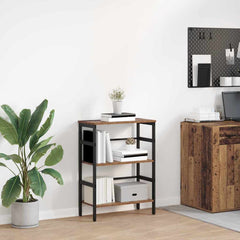 vidaXL Bookshelf 2-Tier 60 x 29.5 x 81 cm Engineered Wood Old Wood 1