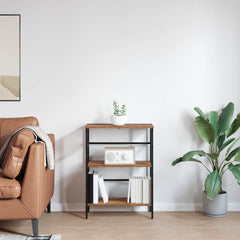 vidaXL Bookshelf 2-Tier 60 x 29.5 x 81 cm Engineered Wood Old Wood 4