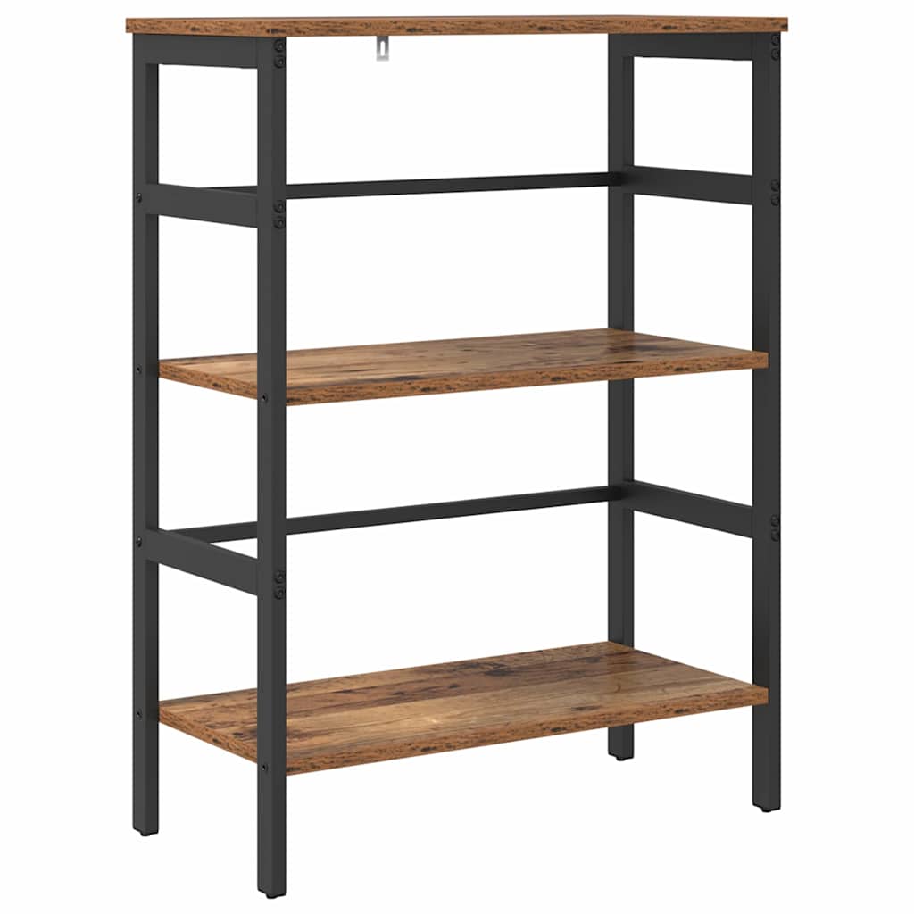 vidaXL Bookshelf 2-Tier 60 x 29.5 x 81 cm Engineered Wood Old Wood 2