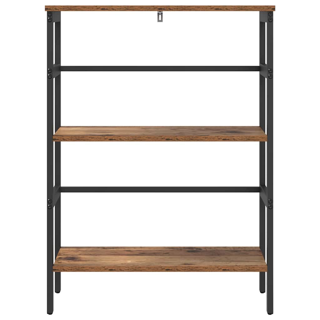 vidaXL Bookshelf 2-Tier 60 x 29.5 x 81 cm Engineered Wood Old Wood 5