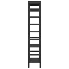 vidaXL Bookshelf 4-Tier 60 x 29.5 x 149 cm Engineered Wood Black Oak 6