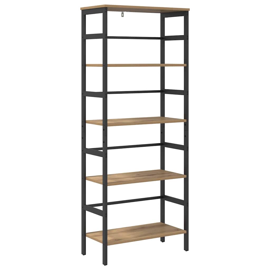vidaXL Bookshelf 4-Tier 60 x 29.5 x 149 cm Engineered Wood Artisan Oak 2